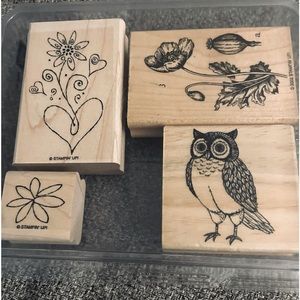 Stampin Up wood and rubber stamps
